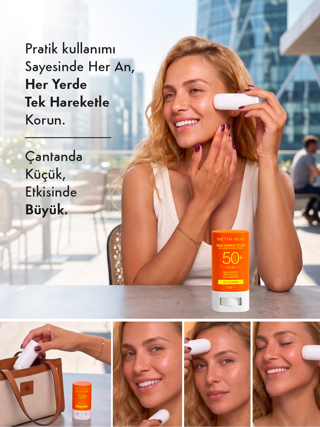 Sun Shield Stick 50 SPF + UVA/UVB Anti Blemish 17 Gr-Güneş Kremi Stick